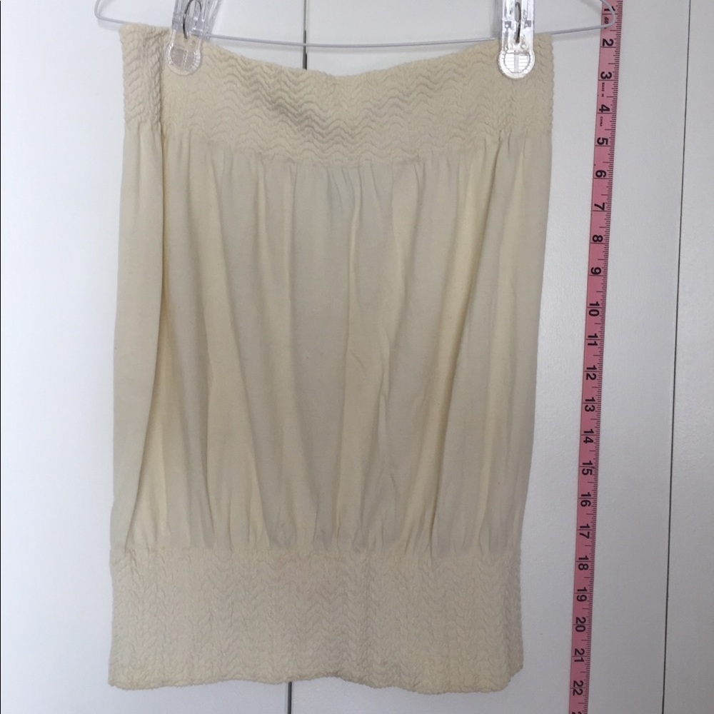 Cream choice relaxed tube top